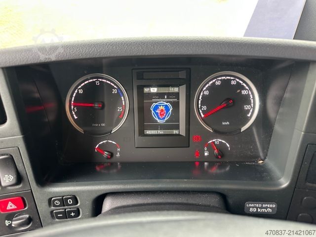 Kamion sa ravnom platformom i ceradom SCANIA G 280 / LBW / Pritsche 7,3 m / 1 x Liege