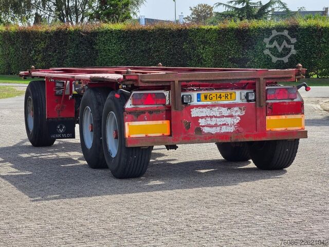 Transport av containrar Pacton 2822 C-2 3 assige pacton container aanhanger me...