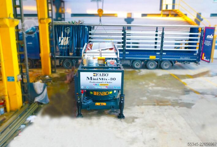 Stație mobilă de dozare a betonului FABO Mobile Concrete Batching Plant 30 m3/h Mobile Concrete Batching Plant