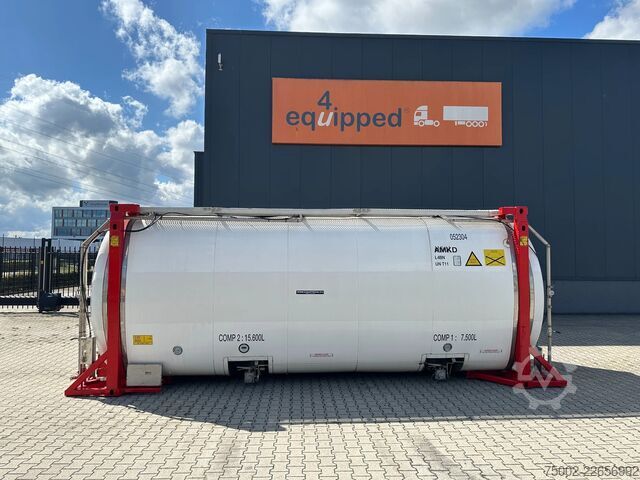 Container cisternă Van Hool 20FT SWAP BODY / 30.600L / 3 comp (7.500L + 15...
