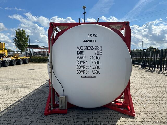 Container cisternă Van Hool 20FT SWAP BODY / 30.600L / 3 comp (7.500L + 15...