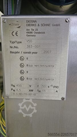 DIOSNA V50 – farmaceutisk granulator Diosna V 50 PHARMACEUTICAL UNIVERSAL MIXER