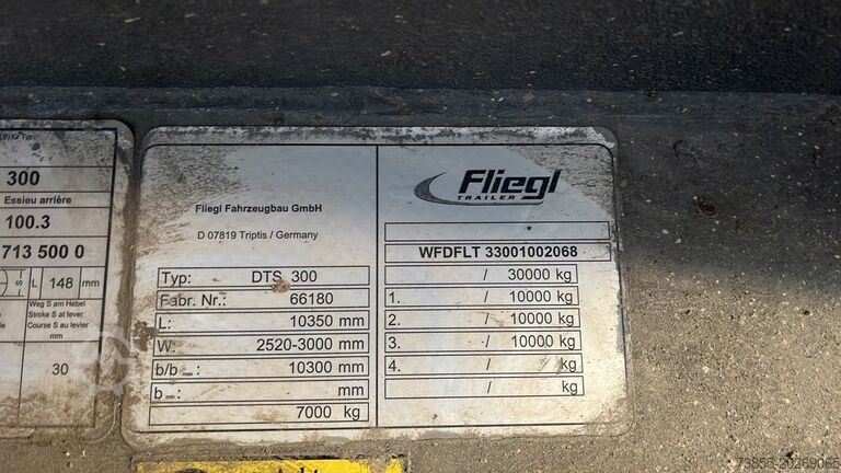 Dieplader oplegger Fliegl DTS 300