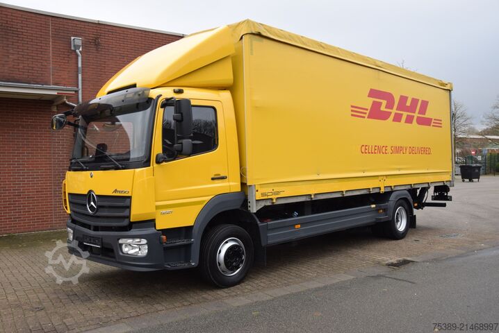 Φορτηγό πλατφόρμα με μουσαμά Mercedes-Benz Atego II  1221 Schiebeplane Klima Standheizung