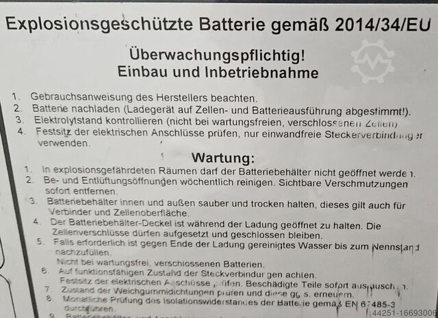 EX-beveiligde heftruckaccu 24V GNB Industrial Power EX 24V 3 EPzS 270 Flex Plus Aqua
