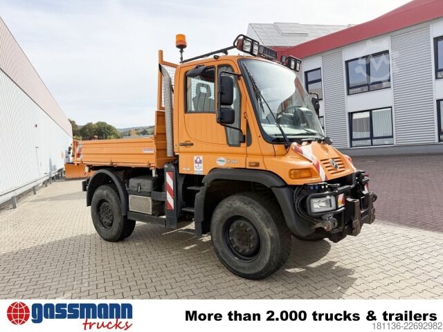 Camion à usage spécial Unimog U 400 4x4, Kipper, Kommunalhydraulik, Zapfwelle