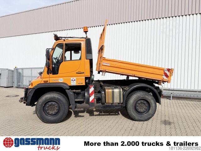 Camion à usage spécial Unimog U 400 4x4, Kipper, Kommunalhydraulik, Zapfwelle