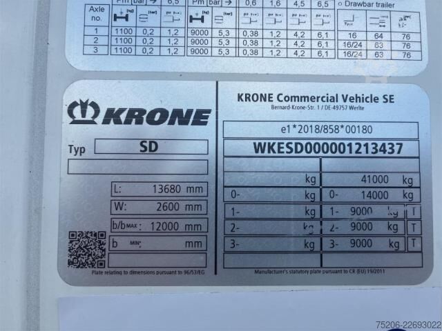 Køletrailer Krone Cool Liner Duoplex Steel Standard