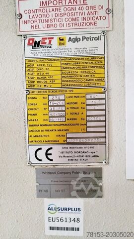 Hidraulična štampa OMET Press 250T