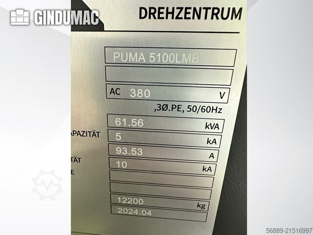 DN SOLUTIONS PUMA 5100 LMB DN SOLUTIONS PUMA 5100 LMB