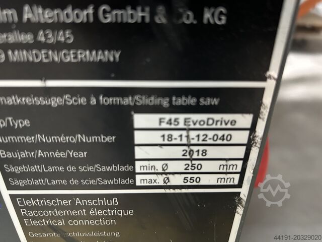 Ferăstrău de masă glisant Altendorf F 45 Evo Drive