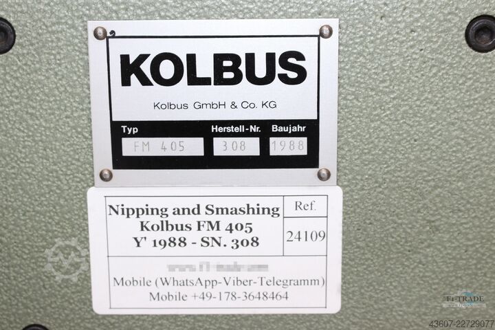 Belascação e Britagem Kolbus FM 405 - AB 370