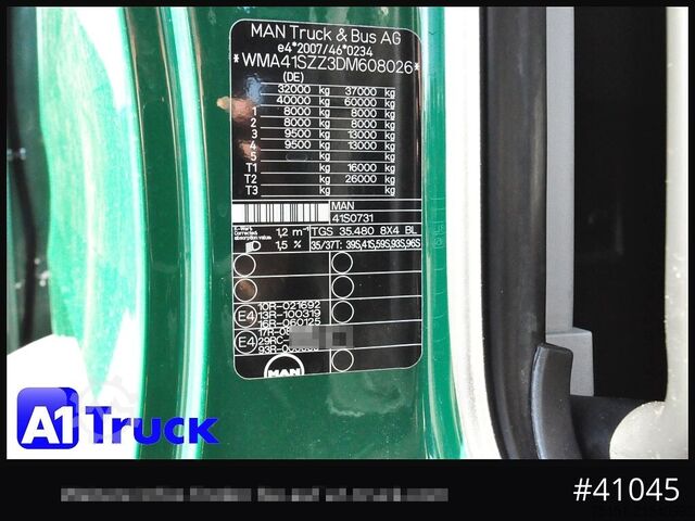 Lastbilmonteret kran MAN TGS 32,480, 8x4, MKG HLK 591 Seilwinde, Funk,