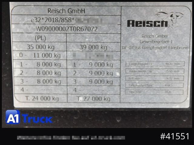 Damperli yarı römork REISCH Steelpipe-R 26m³ NEU Stahl Lift SAF Hardox