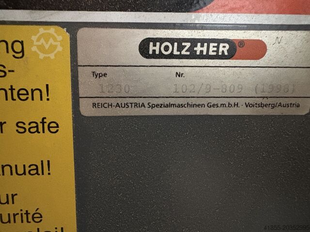 Svislá pila na desky HOLZ-HER 1230 Super Cut mit Vorritzer