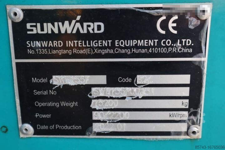 Rupsgraafmachine Sunward SWE155F CE certification, Diesel, Digging depth: 5