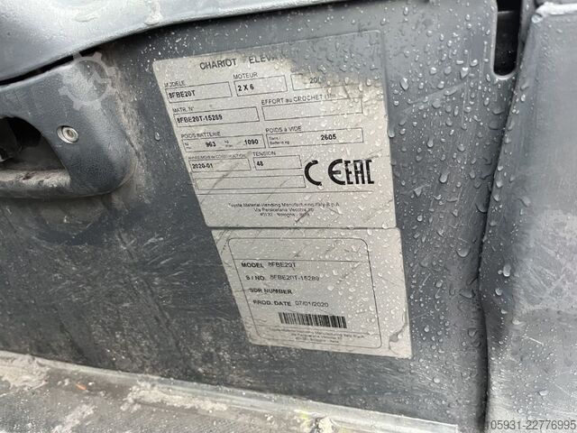 Elektrische vorkheftruck 3 wielen Toyota 8FBE20T