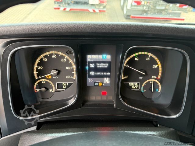 Flaklastbil med kapell MERCEDES-BENZ Actros 4x2 Pritsche Plane Laderampe + Anhänger