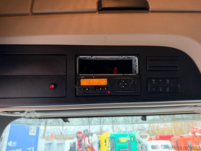 Flaklastbil med kapell MERCEDES-BENZ Actros 4x2 Pritsche Plane Laderampe + Anhänger