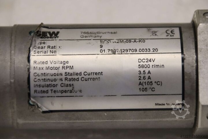 Κινητήρας συνεχούς ρεύματος με γρανάζια 24 V SEW Eurodrive ECG-A2M-09-A-K0