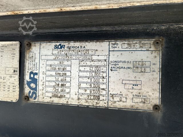 Kølet/frosset transport Kögel / SOR Iberica-S3E / Carrier Vector 1550 / Frigo...