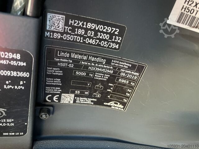 Περονοφόρα ανυψωτικά LPG Linde H50T-02