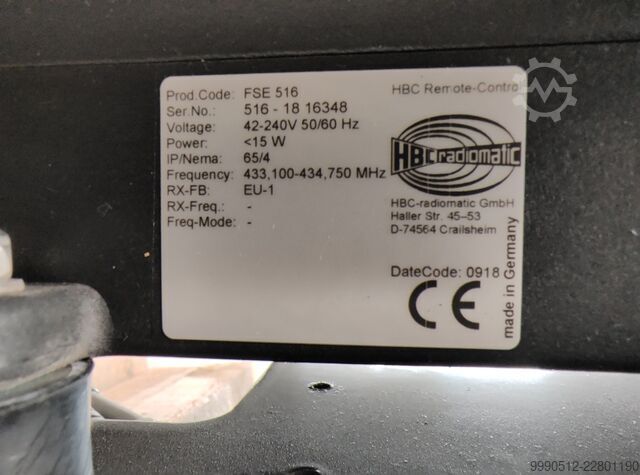 Carrello portapale per gru a ponte Konecranes CXT30410020A35FALOS