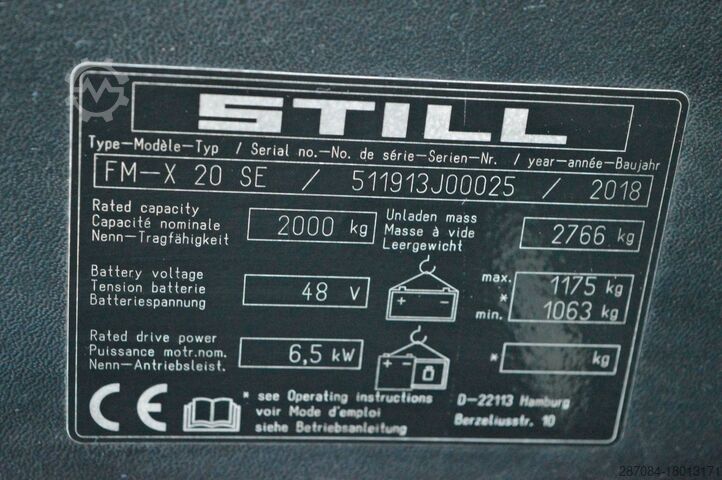 Wózek widłowy STILL FM-X 20SE