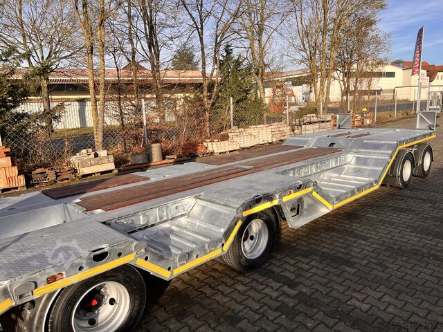 Dieplader oplegger Möslein T 4 VB H1 R  neuer 4 Achs Tieflader + Radmulden