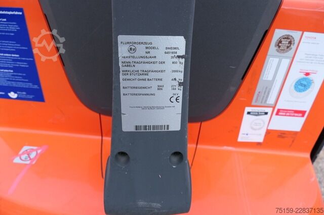 Ruční vysokozdvižný vozík bt SWE 080L Batterie 26/2024