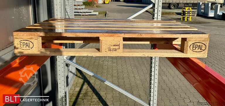 Heavy-duty shelf ca. 14 lfm. Palettenregale H: 500cm Fachlast: 4500 kg , 60 Palettenplätze