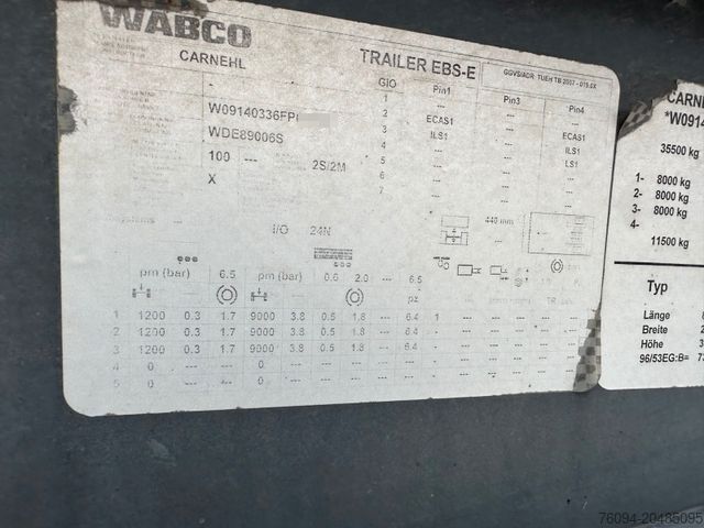 Sklopný návěs CARNEHL CHKS / HH Hardox 28m³