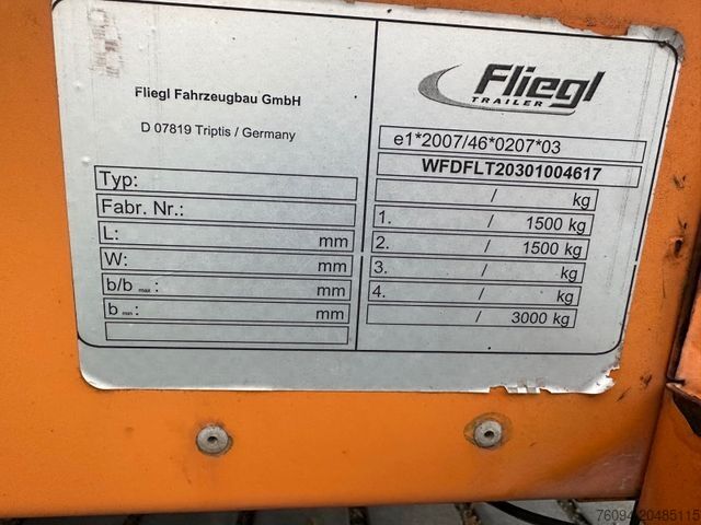 Remorcă cu platformă joasă FLIEGL TTS 30-30 Tandem Rampen