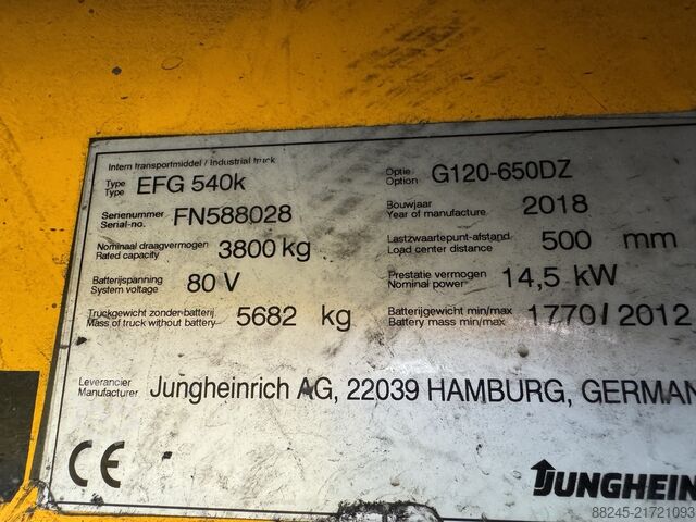 VS-22829 Stivuitor electric Jungheinrich EFG 540k JUNGHEINRICH EFG 540k-650DZ zh1
