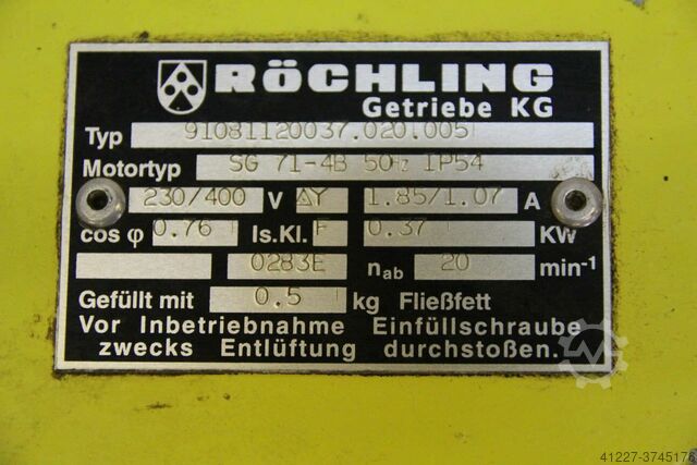 Motor de engrenagem 0,37 kW 20 rpm Röchling SG71-4B