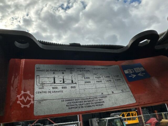 Vnější reach truck BT RRE160HR s vážicím systémem RAVAS BT RRE160HR