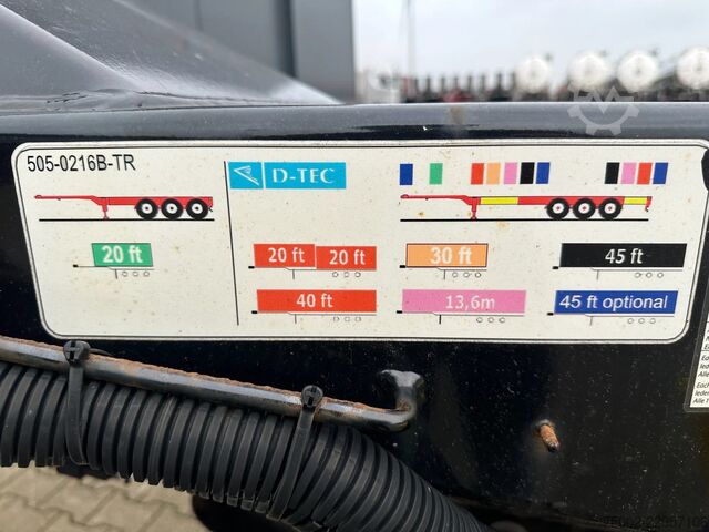 Transport kontenerowy D-TEC FLEXITRAILER TRACTION / ADR / SAF + discbrakes ...