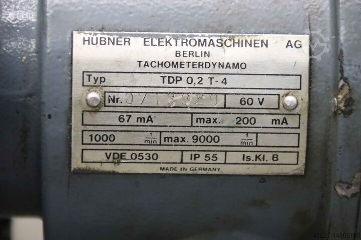 Motor de CC 6,5 kW WIRE Hübner GLF 100/13 TDP 0,2 T-4