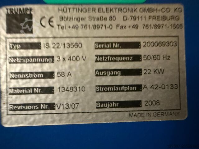 Lasersnijmachine TRUMPF TruLaser 3530