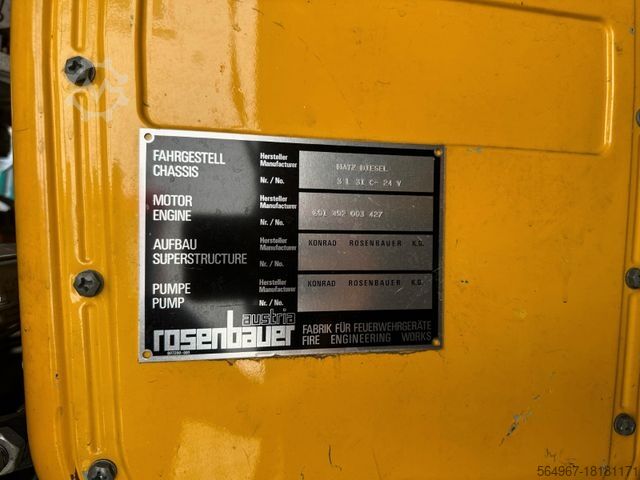 Speciale doeleinden vrachtwagen MERCEDES-BENZ 3238 SK Löschfahrzeug Rosenbauer ULF9000Mixmatik