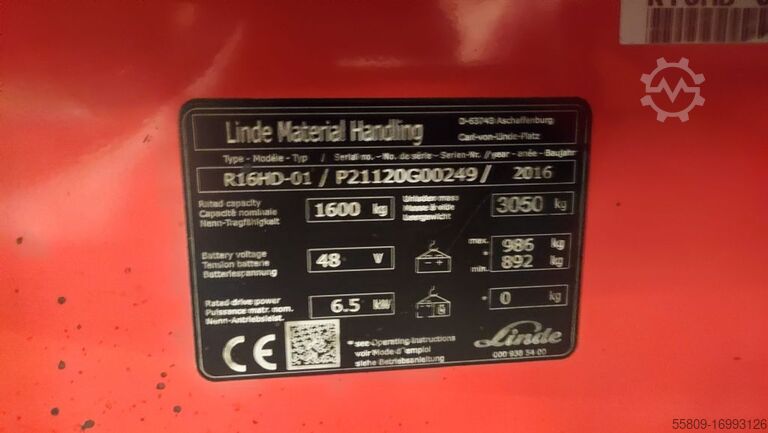 Reachtruck Linde R16HD-01 // Höhenanzeige // Triplex // 8,3m Hubhöh