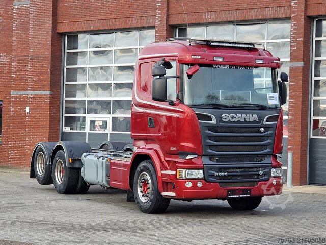 Chassi med hytt Scania R520 V8 6x2 Chassis - 4.50 WB - Euro 6 - Full air