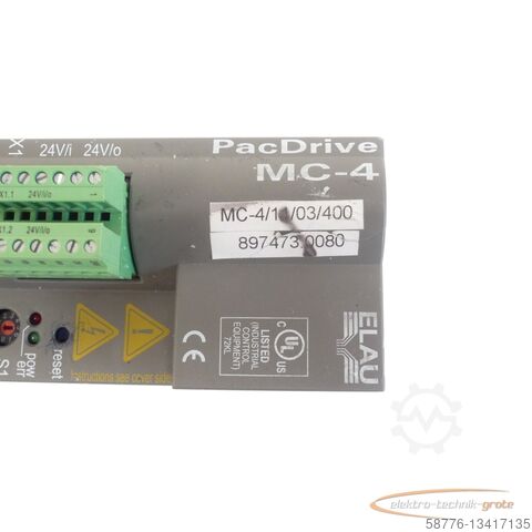 Component  Elau MC-4 / 11 / 03 / 400 PacDrive MC-4 SN:897473.0080 - mit 24 Monaten Gew.! -