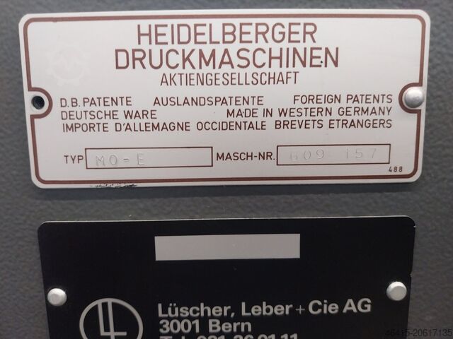 Offsettrykningspresse Heidelberg MO E