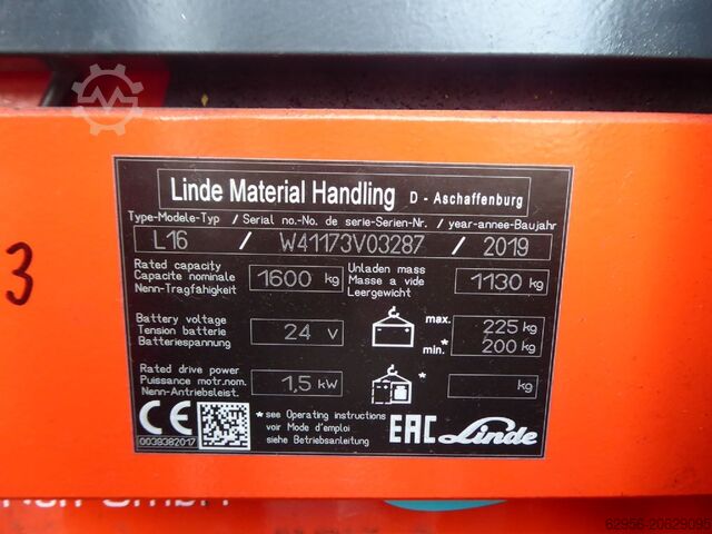 Hoogheffende truck Linde L16