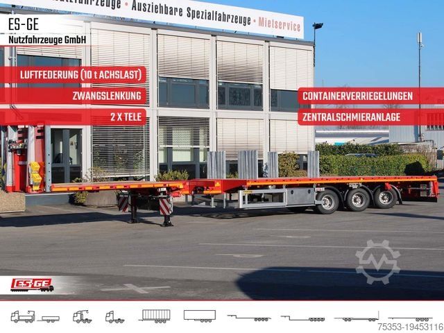 Remorque semi-plateforme de travail FAYMONVILLE Telemax Megatrailer - hydr. gelenkt