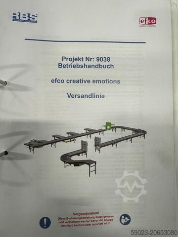 Taşıma hattı / makaralı konveyör sistemi yaklaşık 50 m RBS-Förderanlagen GmbH Versandlinie