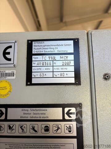 Centre d’usinage CNC de tournage et fraisage Spinner TC 110L MCY