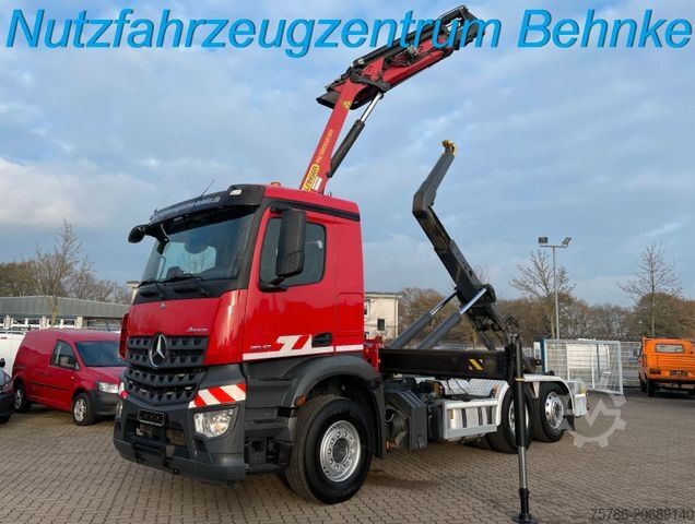 Lastbilsmonterad kran MERCEDES-BENZ Arocs 2542 BL/ Meiller/Palfinger PK18002/ 2xFunk
