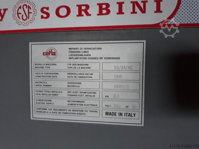 Avdammningsmaskin Cefla/Sorbini, VS-serien Cefla VS/26-2C